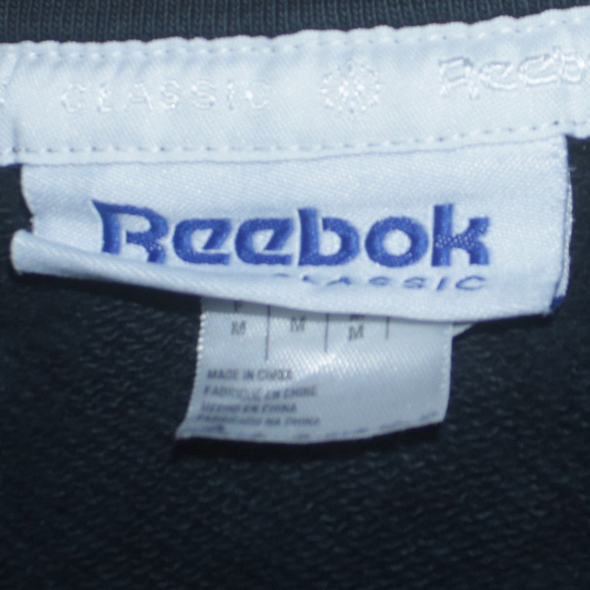 Mens UK Size M Reebok Black Pullover Sweatshirt