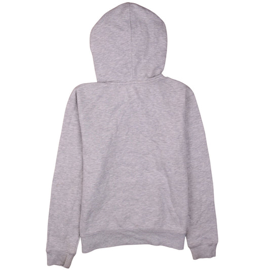 Champion Womens Grey Pullover Hoodie L Logo Embroidered Fleece