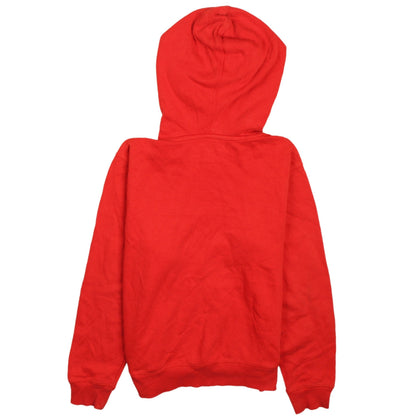 Champion Boys Red Pullover Hoodie L Cotton Blend Logo Sportswear