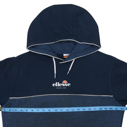 Ellesse Mens Blue Pullover Hoodie Medium Logo Sportswear