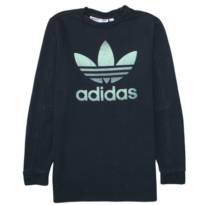 Adidas Boys Black Crew Neck Pullover Sweatshirt Size 13-14 Years