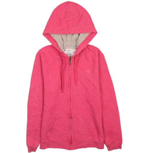 Womens UK Size L Champion Pink Full Zip Hoodie