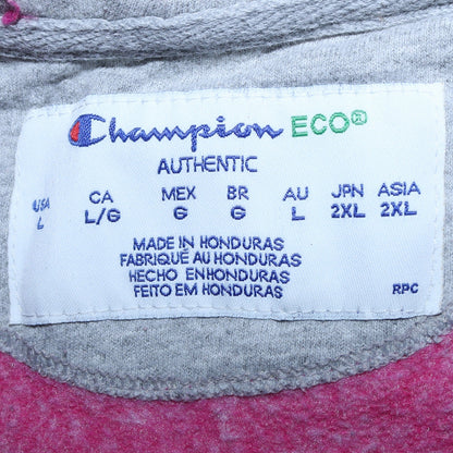 Womens UK Size L Champion Pink Full Zip Hoodie
