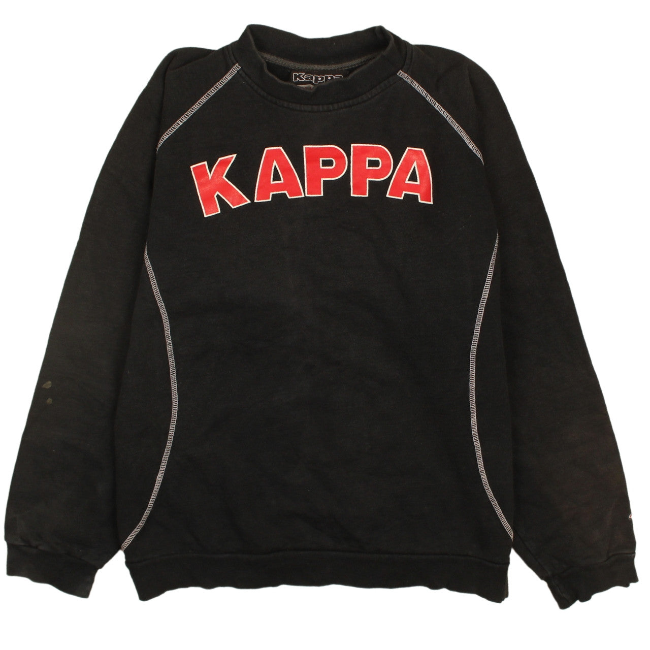 Mens UK Size XL Kappa Black Pullover Sweatshirt