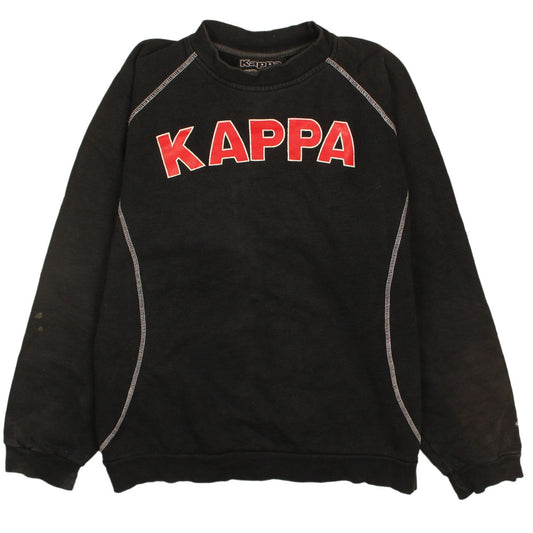 Mens UK Size XL Kappa Black Pullover Sweatshirt