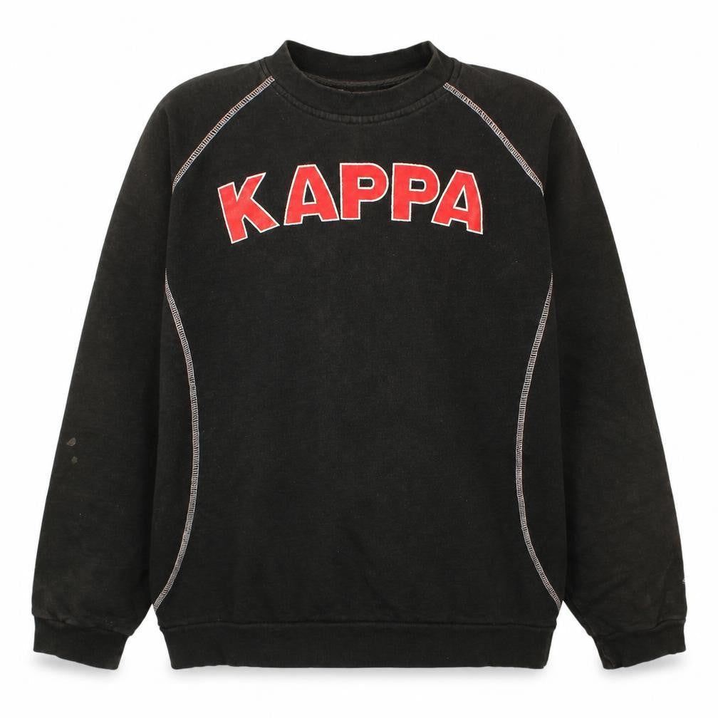 Mens UK Size XL Kappa Black Pullover Sweatshirt