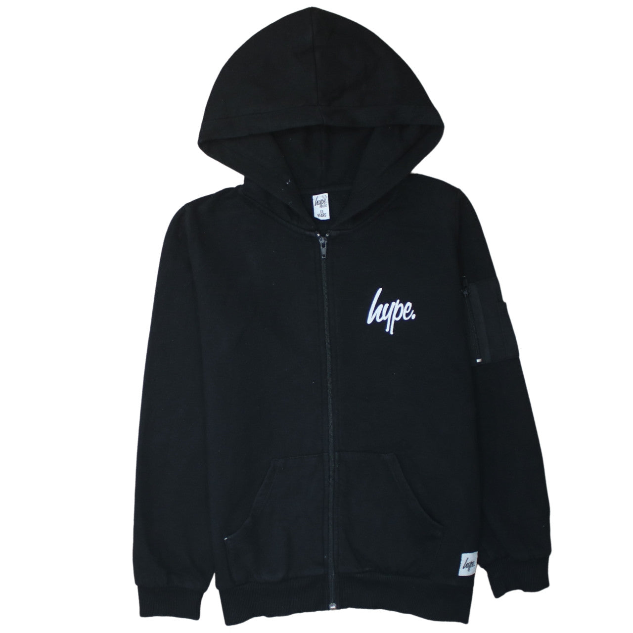 Boys UK Size 13 Years Hype Black Full Zip Hoodie