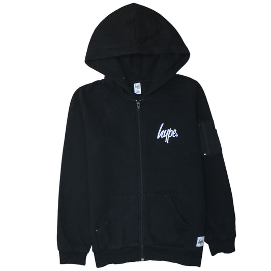 Boys UK Size 13 Years Hype Black Full Zip Hoodie