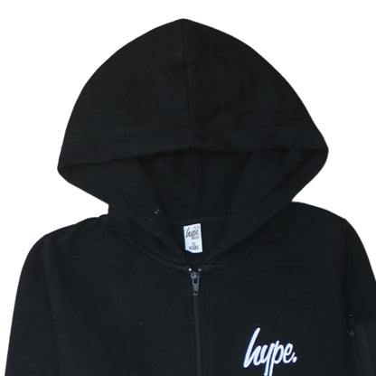 Boys UK Size 13 Years Hype Black Full Zip Hoodie