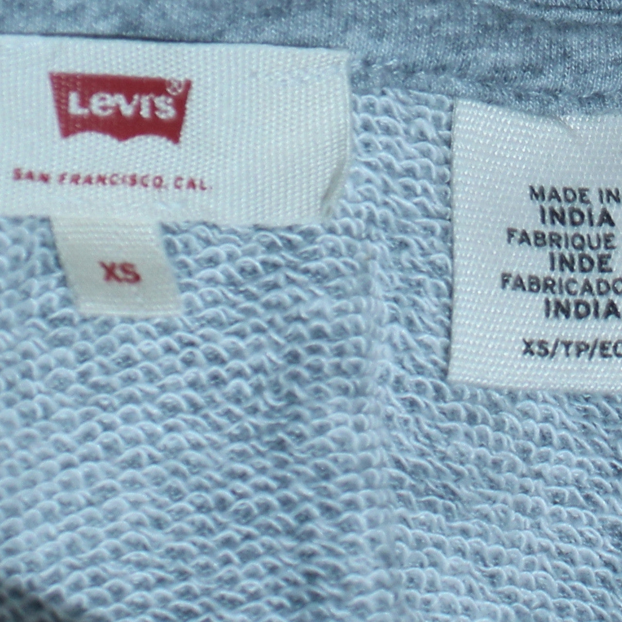 Mens UK Size XS Levi's Grey Pullover Hoodie