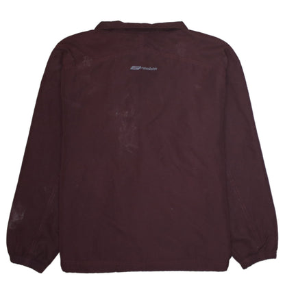 Reebok Boys Brown Full Zip Track Jacket Size 12 Years Polyester Lined