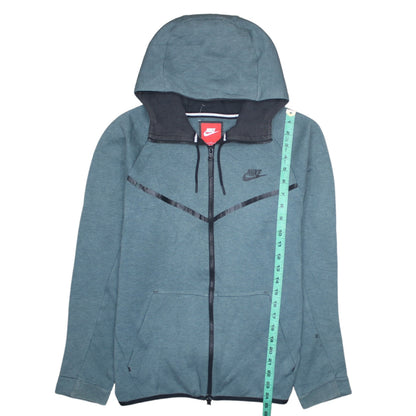 Mens UK Size S Nike Green Full Zip Hoodie
