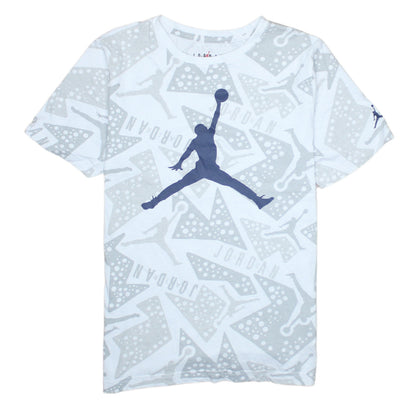 Boys UK Size 12-13 Years Jordan White Basic T-Shirt