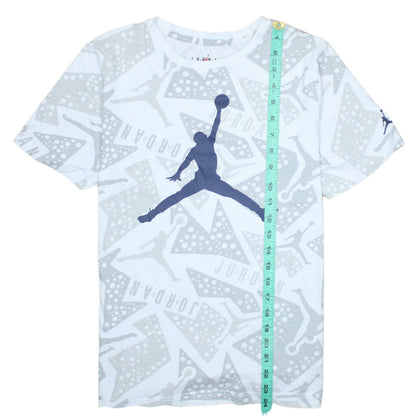 Boys UK Size 12-13 Years Jordan White Basic T-Shirt