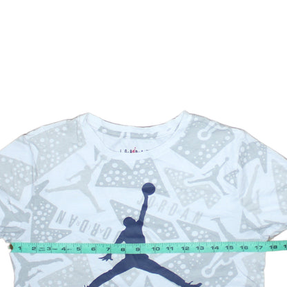 Boys UK Size 12-13 Years Jordan White Basic T-Shirt