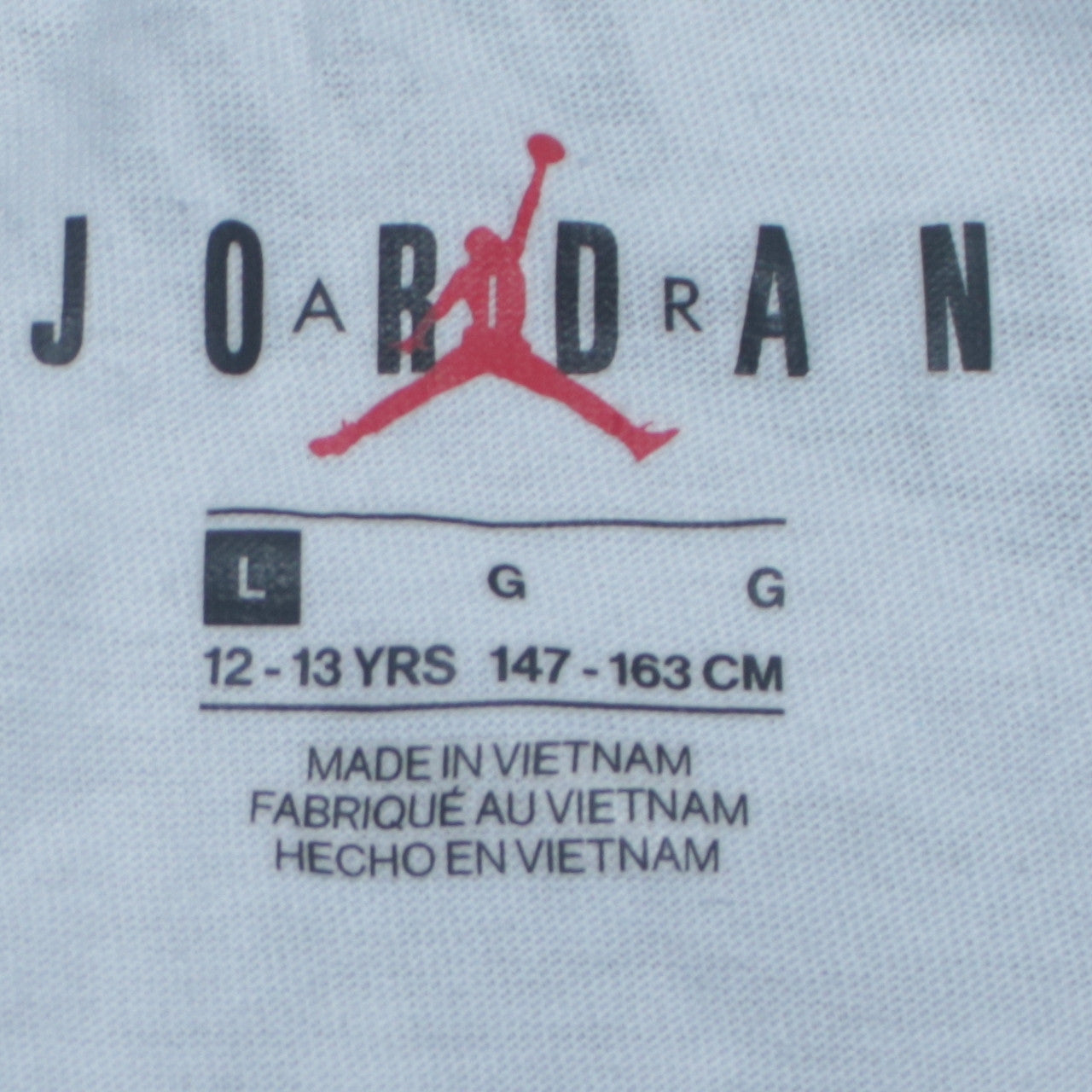 Boys UK Size 12-13 Years Jordan White Basic T-Shirt
