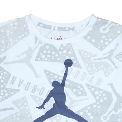 Boys UK Size 12-13 Years Jordan White Basic T-Shirt