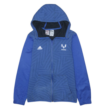 Boys UK Size 13-14 Years adidas Blue Full Zip Hoodie