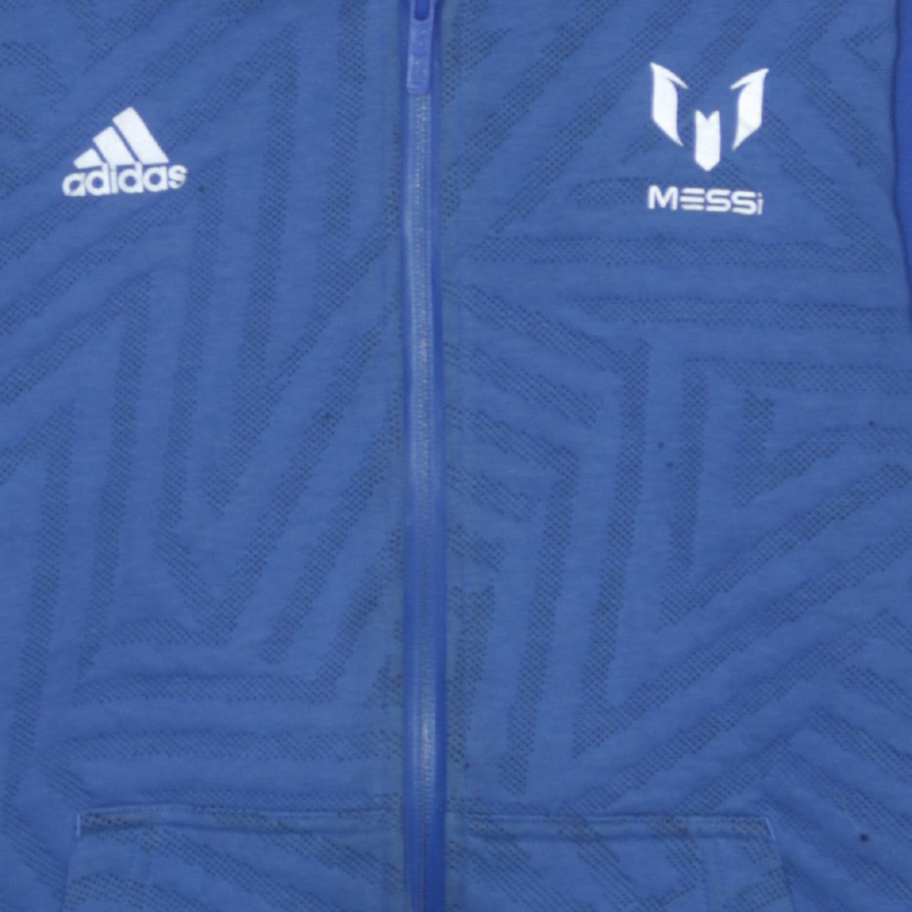 Boys UK Size 13-14 Years adidas Blue Full Zip Hoodie