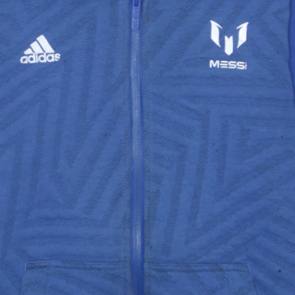 Boys UK Size 13-14 Years adidas Blue Full Zip Hoodie