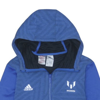 Boys UK Size 13-14 Years adidas Blue Full Zip Hoodie