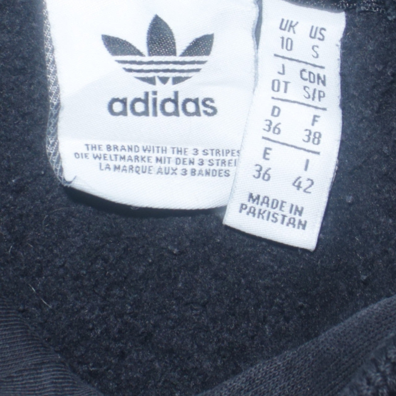 Womens UK Size 10 adidas Black Pullover Hoodie