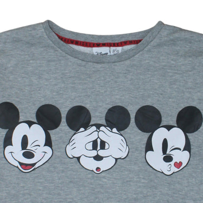 Disney Primark Women's Grey Mickey Mouse Pullover Sweatshirt Size S 10/12
