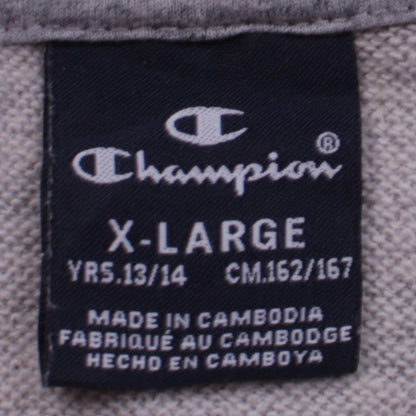 Champion Boys Grey Pullover Hoodie Size 13-14 Years Classic Logo Sweatshirt