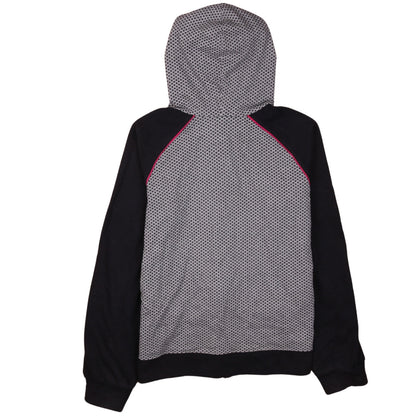 Nike Boys Black & Grey Full Zip Hoodie XL 13-15 Years Houndstooth Print