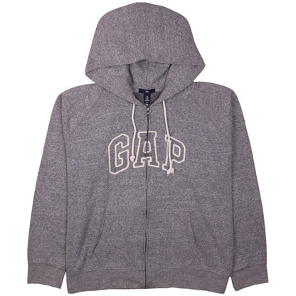 GAP Women Grey Full Zip Hoodie XXL Hooded Sweatshirt Casual