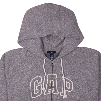 GAP Women Grey Full Zip Hoodie XXL Hooded Sweatshirt Casual