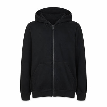 Puma Boys Black Full Zip Hoodie Size 14 Graphic Print Fleece Lined