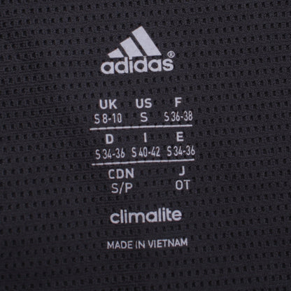 Adidas Women Black Size S Full Zip Hooded Sweatshirt Climalite