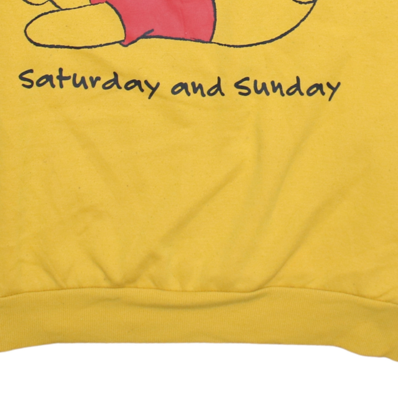Disney Women's Yellow Winnie the Pooh Graphic Pullover Sweatshirt XL