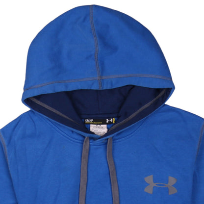 Under Armour Mens Blue Pullover Hoodie Size S ColdGear Fleece