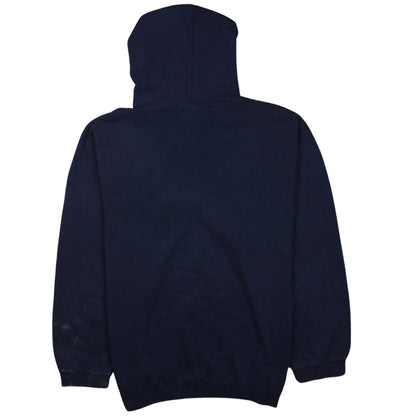 Männermode Sports Men's Navy Blue Pullover Hoodie XL Embroidered Logo