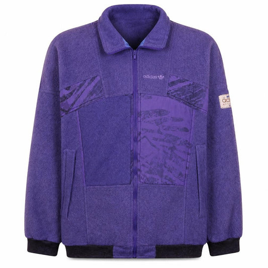 Adidas Men's Purple Fleece Full Zip Retro 90s Jacket Size L