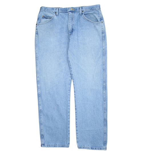 Wrangler Men's Blue Regular Fit Light Wash Straight Jeans 36W 29L