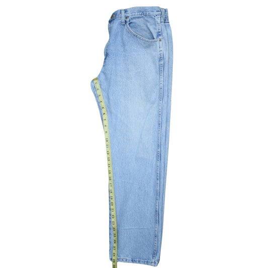 Wrangler Men's Blue Regular Fit Light Wash Straight Jeans 36W 29L