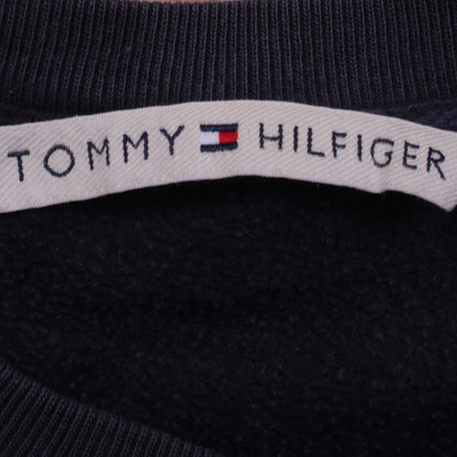 Tommy Hilfiger Men's Blue Logo Crew Neck Pullover Sweatshirt M