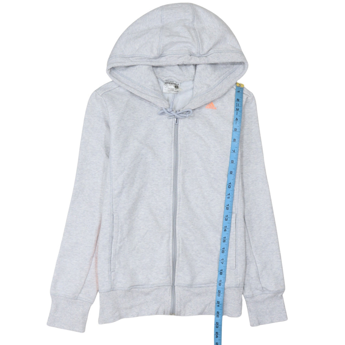 Adidas Womens Grey Full Zip Hoodie Small Climalite Essentials