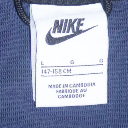 Nike Boys Blue Full Zip Hoodie Size L 147-158cm Hooded Sweatshirt