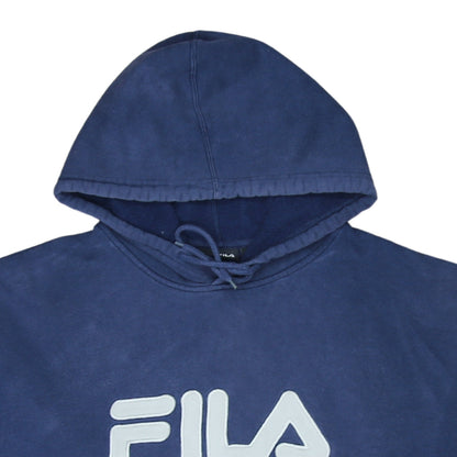 Fila Mens Blue Pullover Hoodie XL Logo Sports Sweatshirt