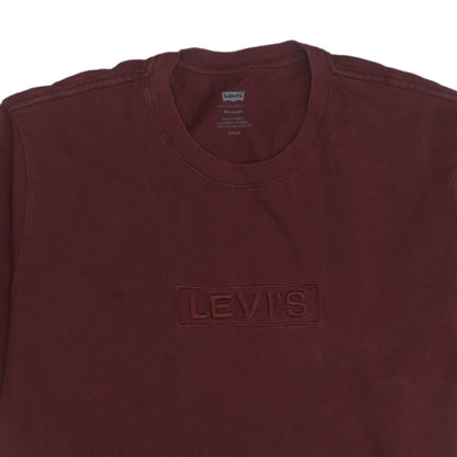 Levi's Men's Brown Relaxed Fit Cotton Crew Neck T-Shirt Size S