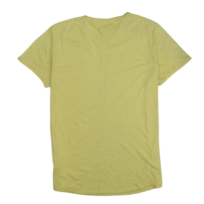 Tommy Jeans Men's Yellow Slim Fit Cotton Blend T-Shirt Size L