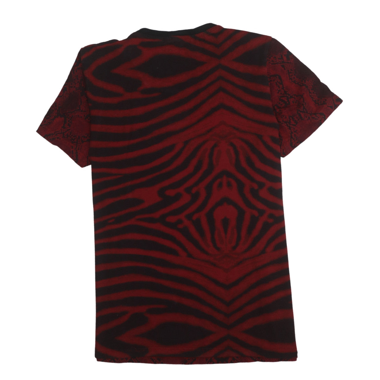Adidas Women Red Animal Print Logo T-Shirt Size 14