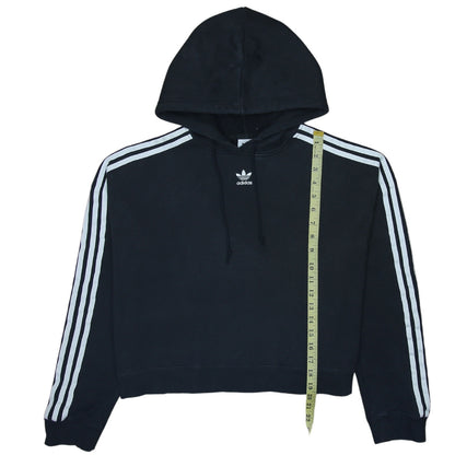 Adidas Women Black Hoodie Size 18 Hooded Pullover Sweatshirt