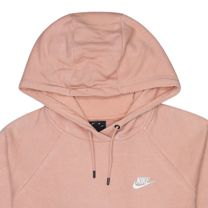 Nike Womens Pink Pullover Hoodie Medium Cotton Blend Logo Casual