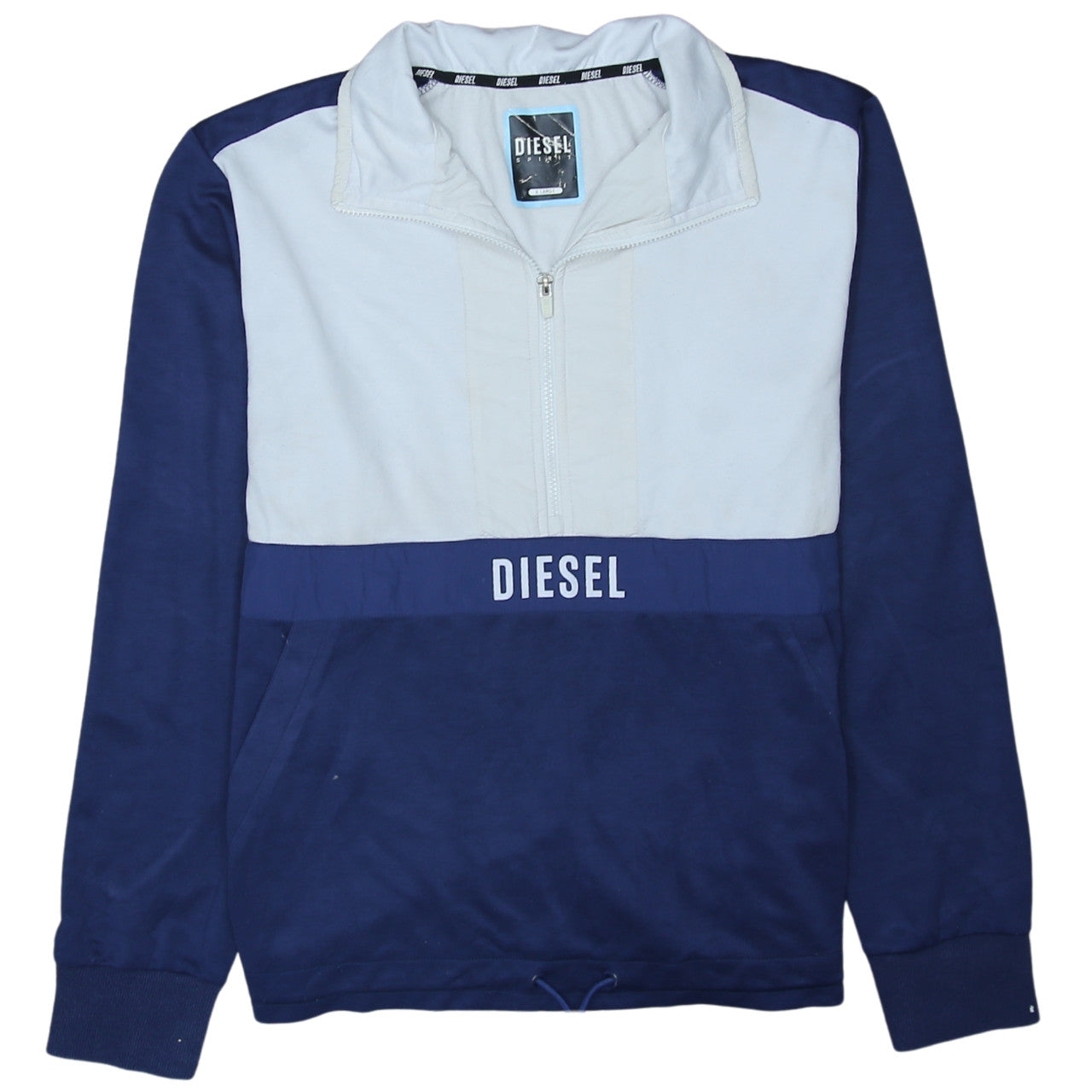 Mens UK Size XL Diesel Blue Pullover Sweatshirt