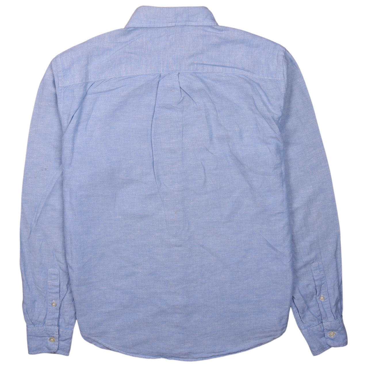 GAP Men's Blue Linen Cotton Long Sleeve Button-Up Shirt XS